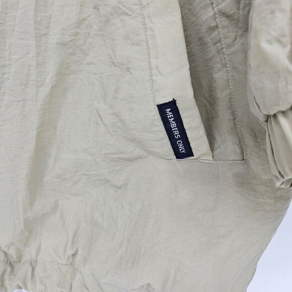 Vintage Members Only Jacket Mens 2XL Retro Rain Windbreaker Tan Vented - Picture 3 of 14
